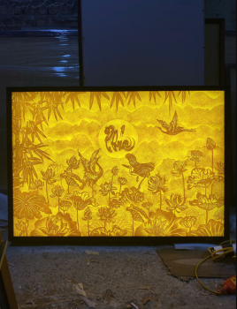 Tranh Trúc Chỉ Sen